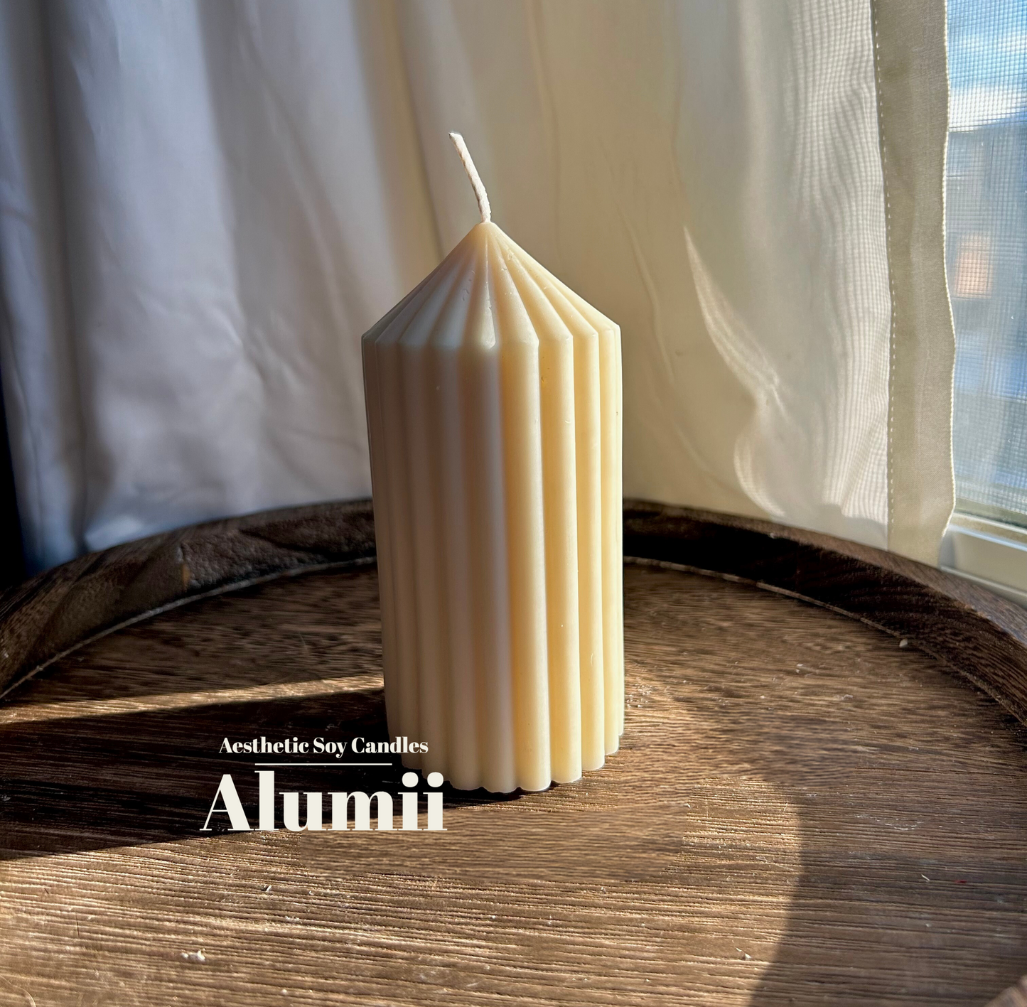 Ribbed Column Candle