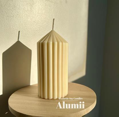 Ribbed Column Candle