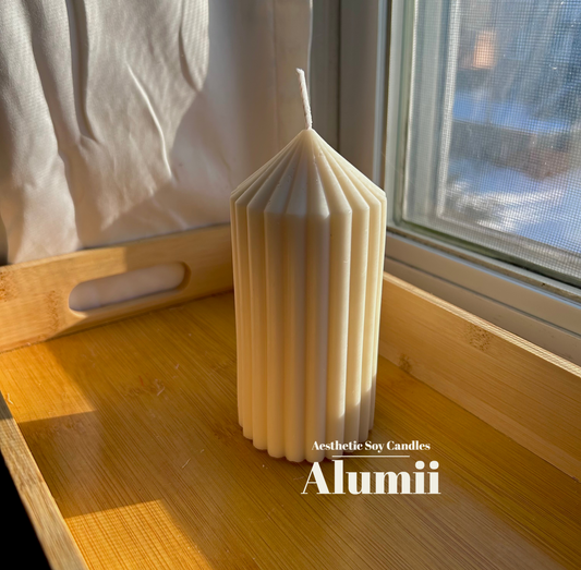 Ribbed Column Candle